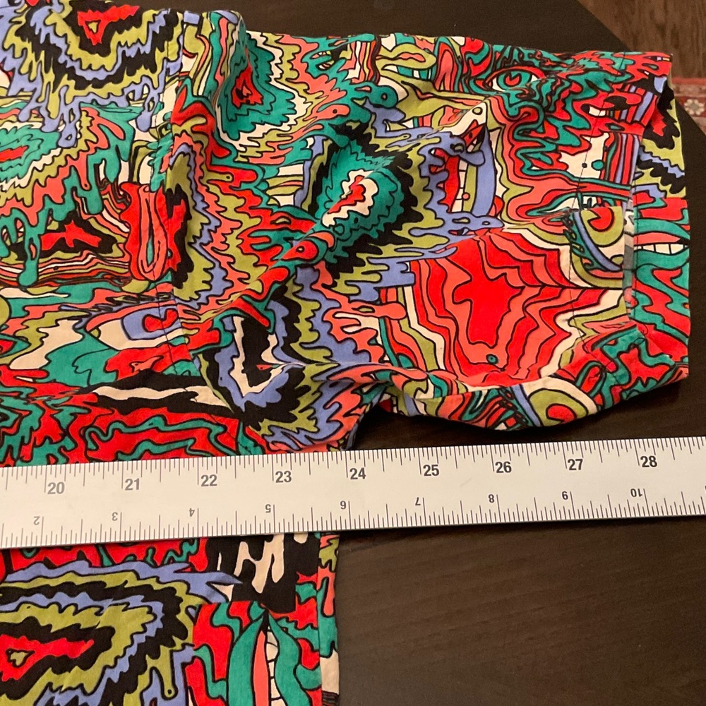 Designer Gentleman Multicolor Abstract Print Short-Sleeve Button-Down Shirt - Picture 5 of 5